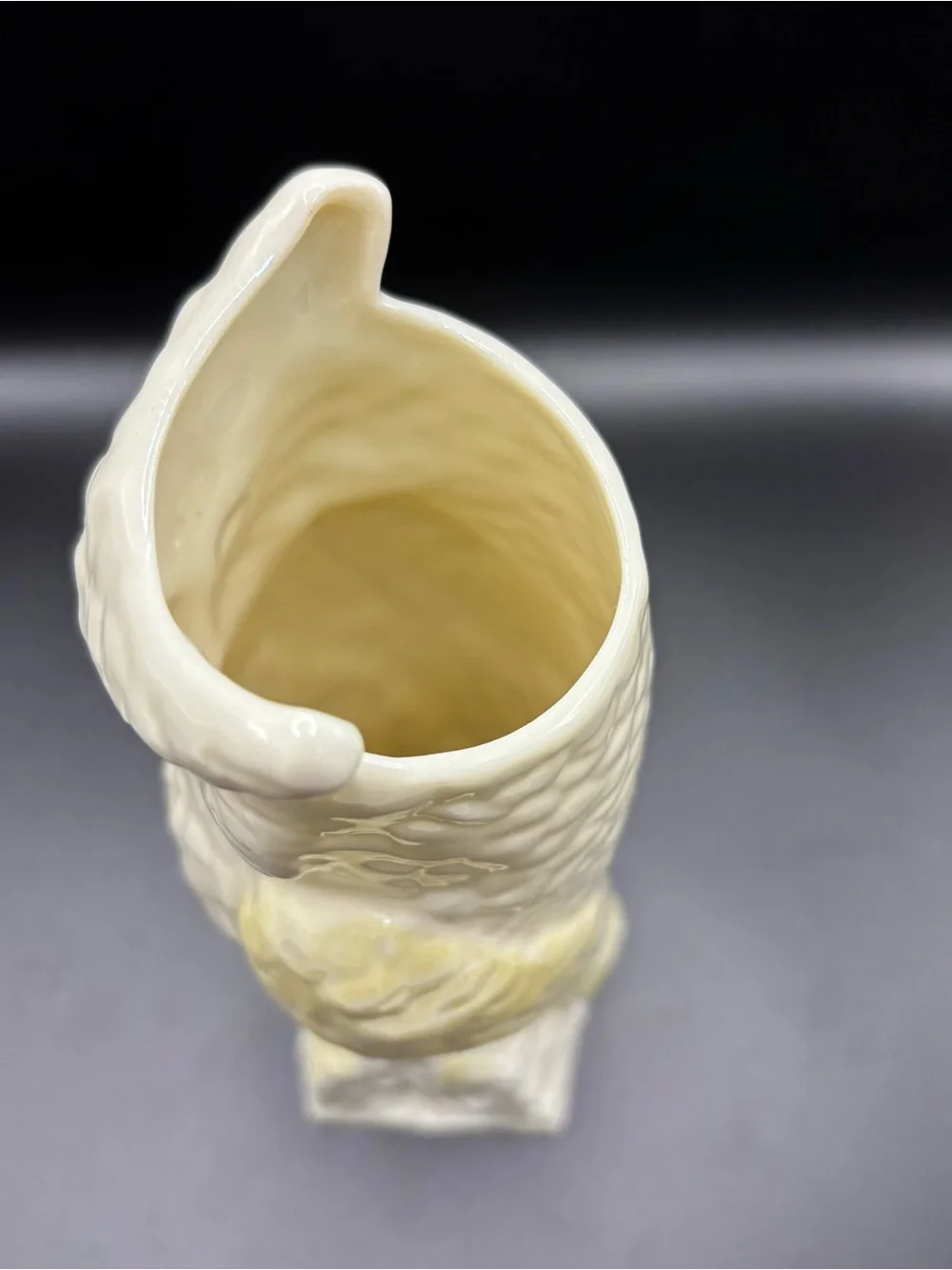 Vintage Irish Belleek Porcelain Owl Vase (1960s/1970s)